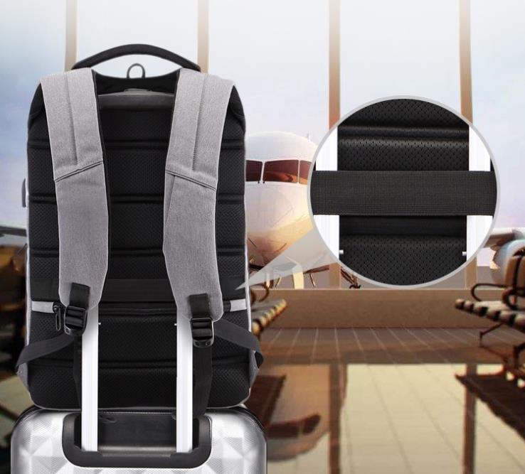 USB-Lade-Rucksack aus Oxford-Stoff – Bild 4 | LuxeStyle