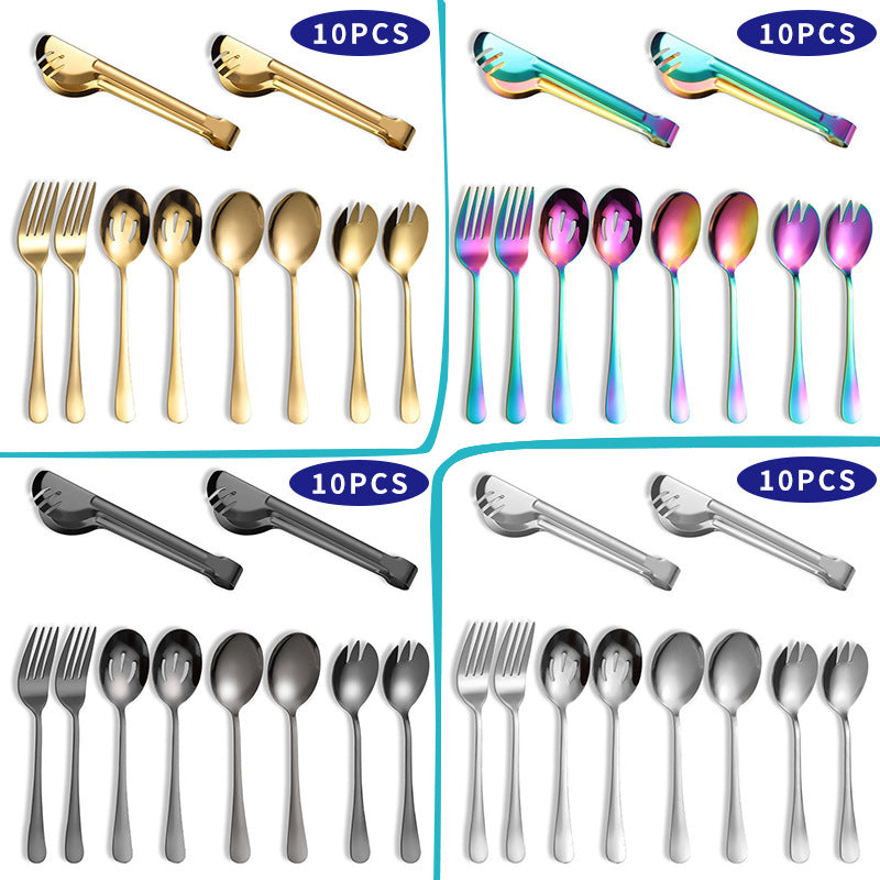 Servierlöffel-Set aus Edelstahl, 10-teilig – Bild 8 | LuxeStyle