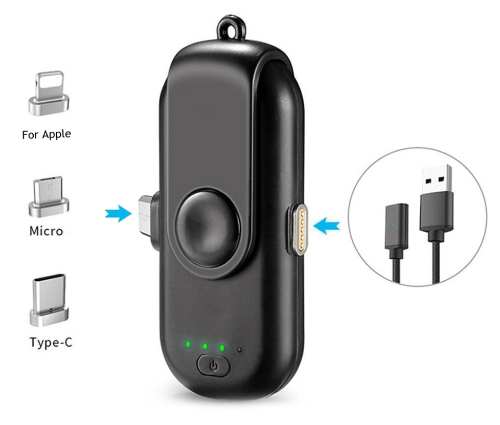 Tragbares Mini-Ladegerät mit Magnetkabel