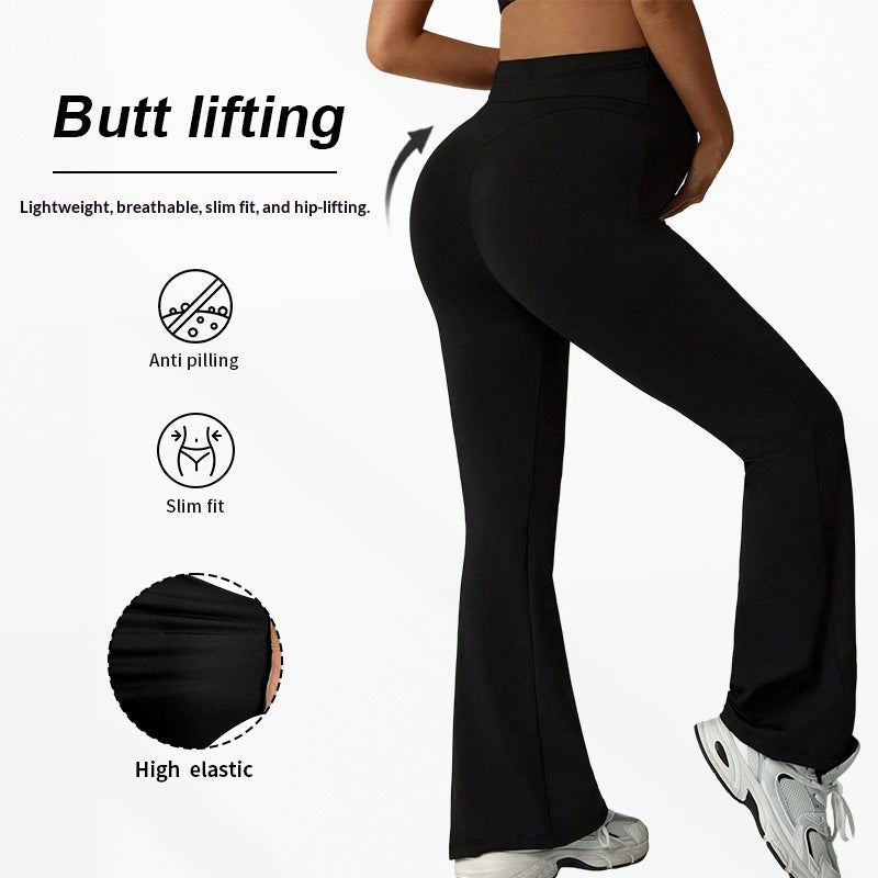 Umstands-Leggings mit hoher Taille und ausgestelltem Bein