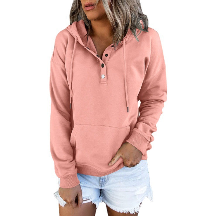 Lässiger Hoodie mit Kordelzug und Taschen