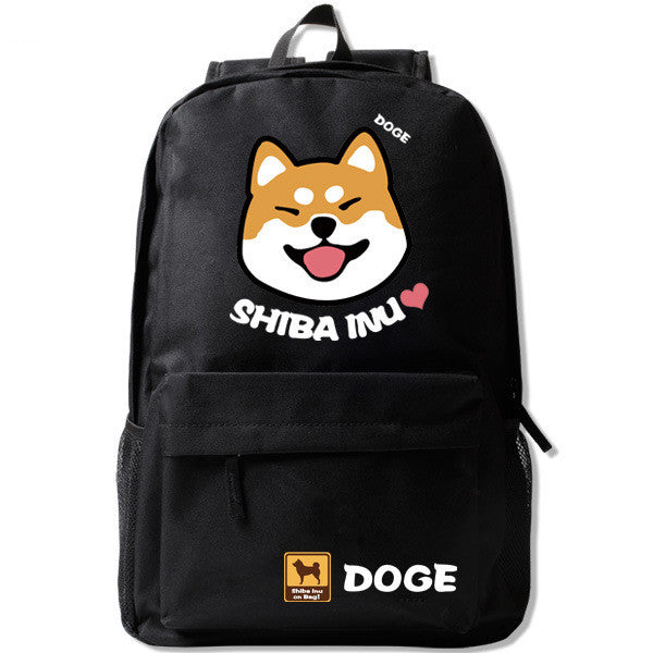 Schulranzen mit Hundemotiv, vertikaler Rucksack