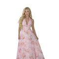 Halter-V-Ausschnitt-Kleid