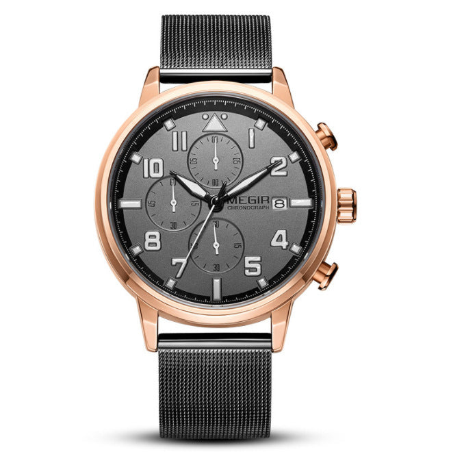 Herren Chronograph, wasserdichtes Stahlarmband – Bild 3 | LuxeStyle