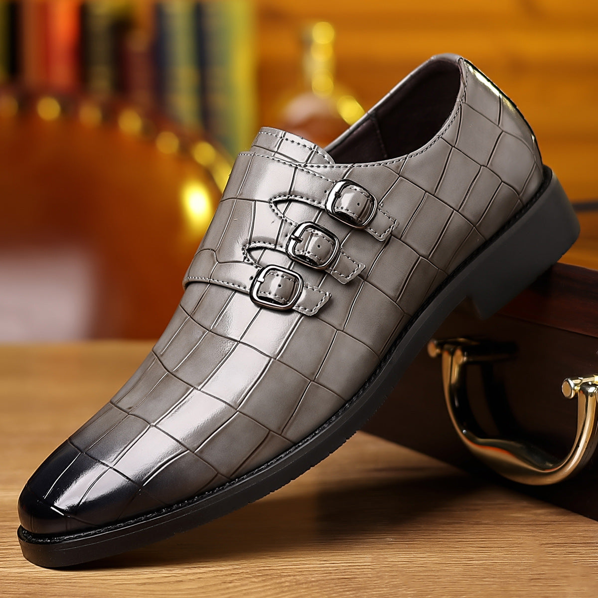 Herren Business-Schuhe mit Schnallen