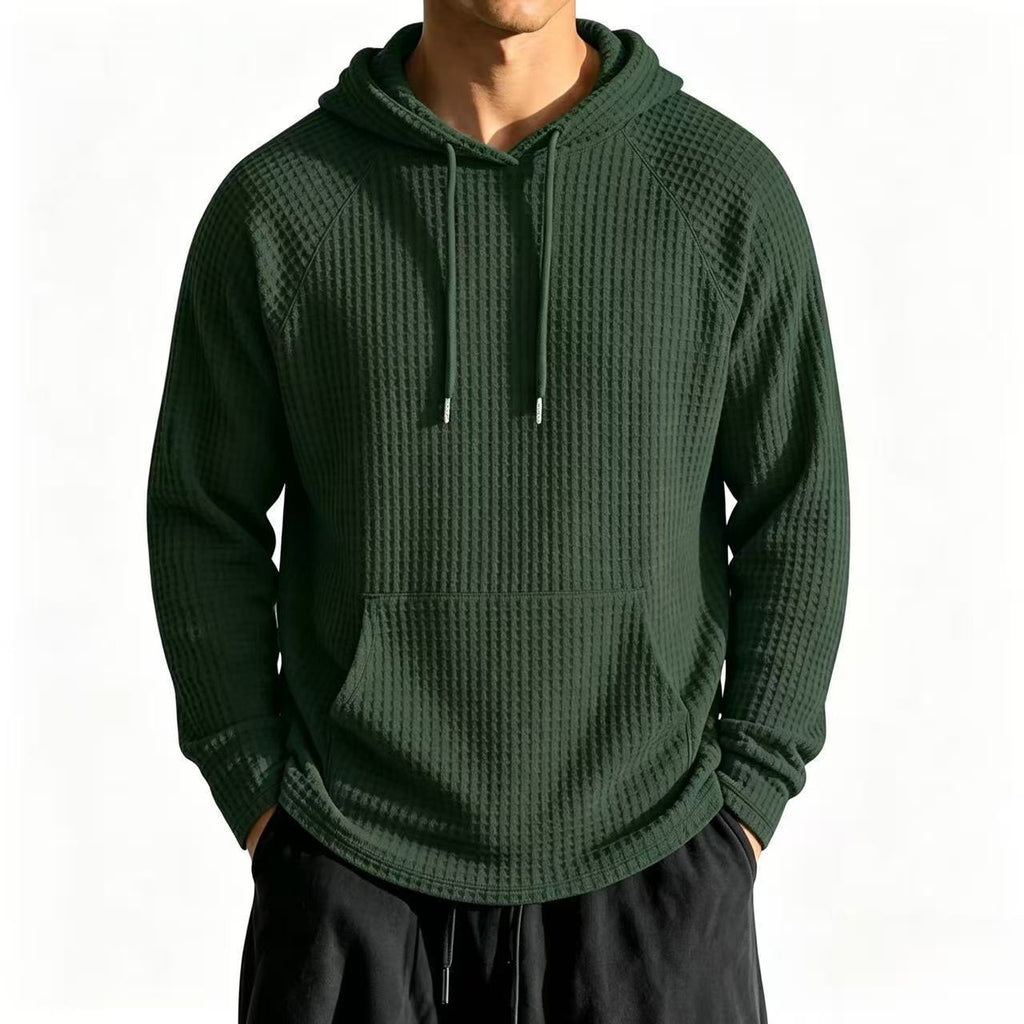Herren Kapuzenjacke aus Waffelstrick