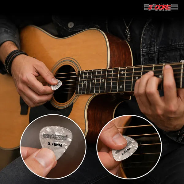 5 Core Gitarrenplektren, 12er-Set