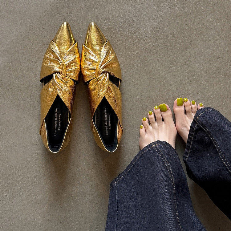 Spitze Slip-on Schuhe mit Keilabsatz – Bild 2 | LuxeStyle