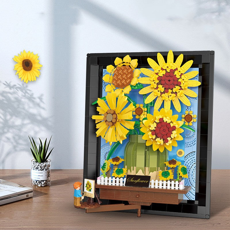 Sonnenblumen-Deko-Bausteine als Geschenk | LuxeStyle
