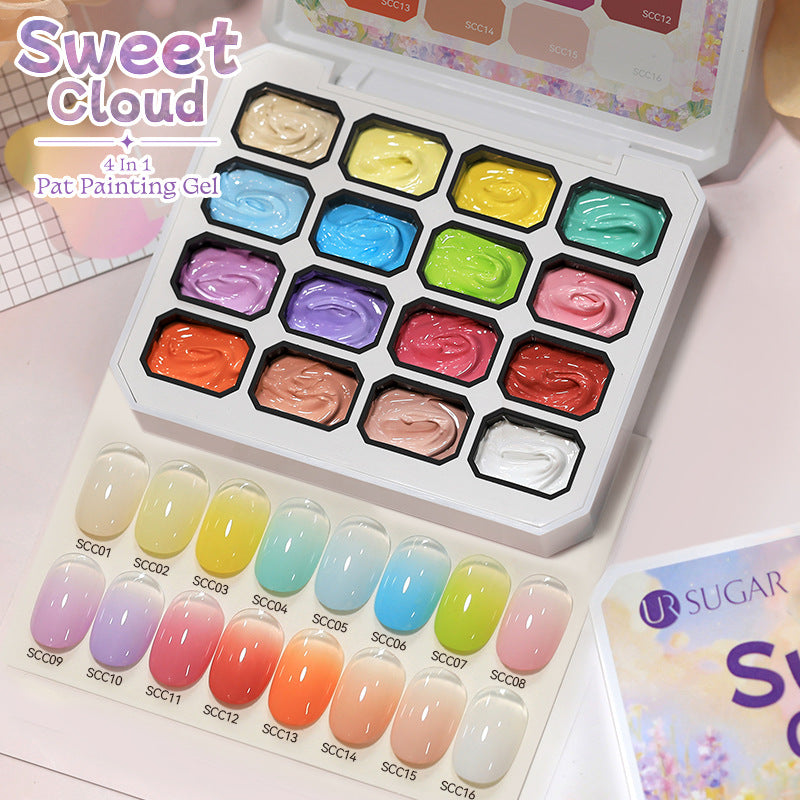 16 Farben Nagelgel-Set für Ombré & Nail Art