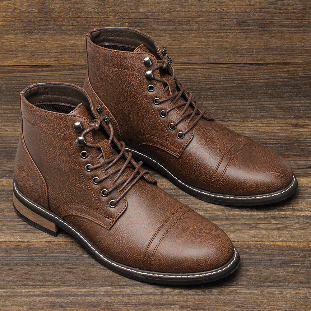 Vintage Casual Leder Boots für Herren
