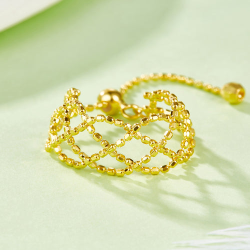 925-Silber Mesh-Ring Anello
