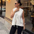Ärmelloses Casual-Shirt im New Chinese Style – Bild 6 | LuxeStyle