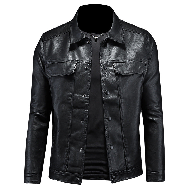 Herren Kunstlederjacke im Motorrad-Stil | LuxeStyle