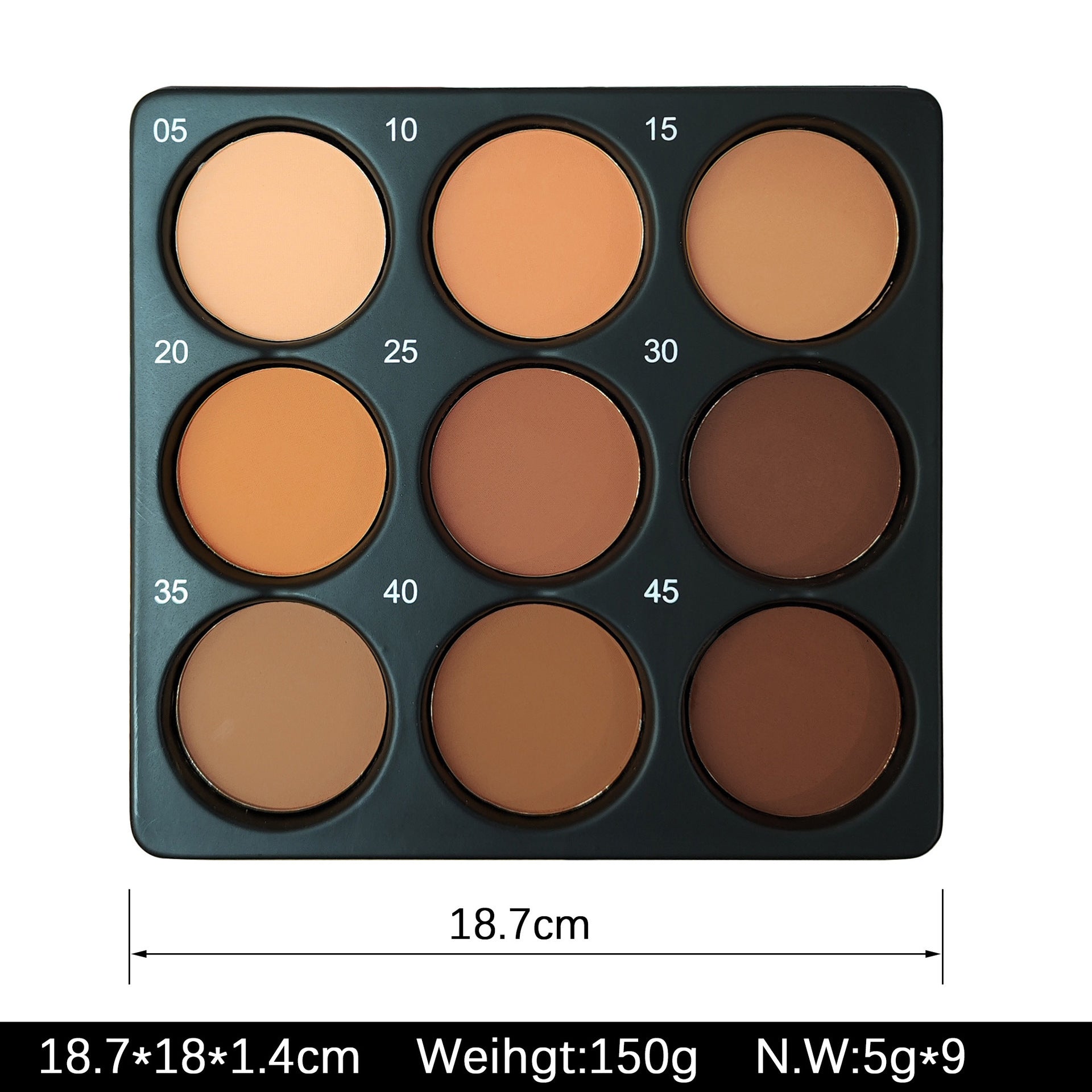 9 Farben Matte Lidschatten-Palette – Ansicht 4