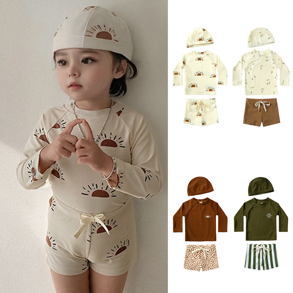 Kinder Langarm-Badeanzug mit Cartoon-Muster – Bild 9 | LuxeStyle