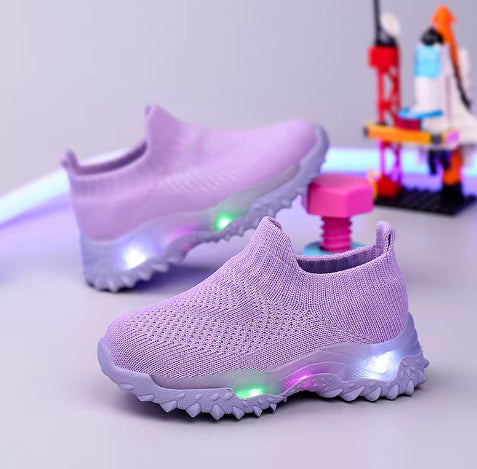 Baby Strickschuhe mit LED-Lichtern
