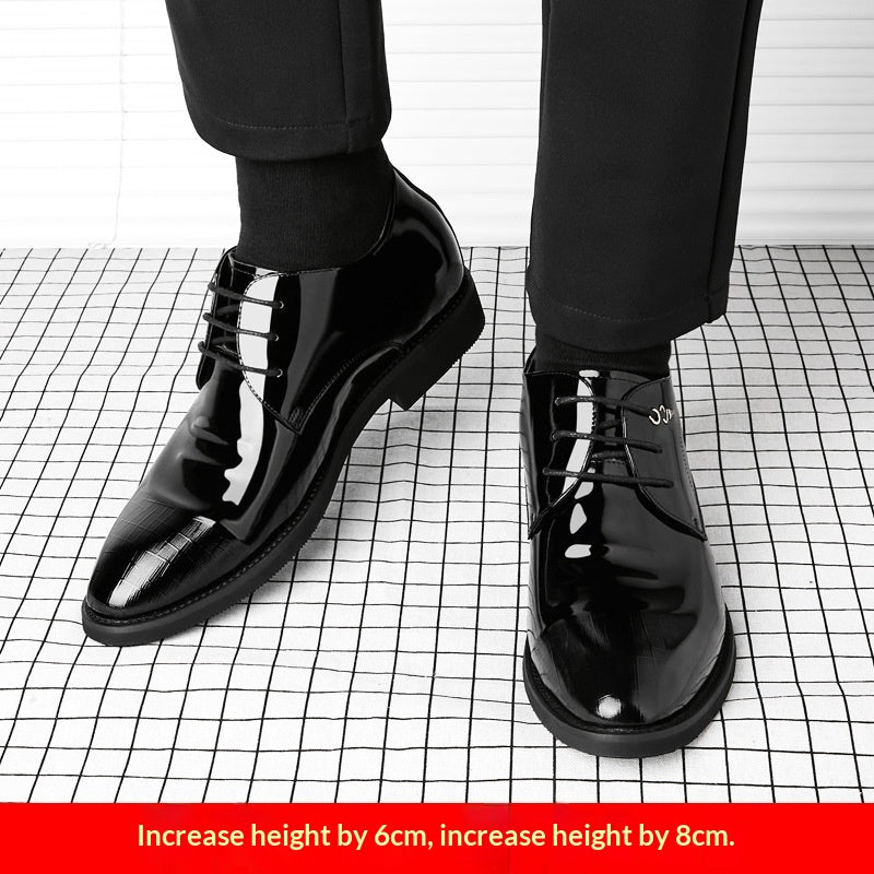 Business-Lederschuhe mit verdecktem Absatz