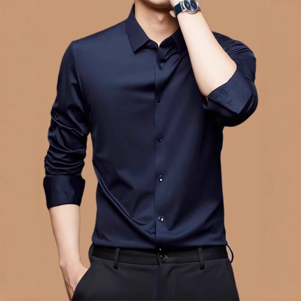 Nahtloses, elastisches Langarmhemd für Herren – Bild 5 | LuxeStyle