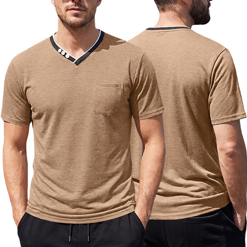Herren T-Shirt mit V-Ausschnitt Kurzarm