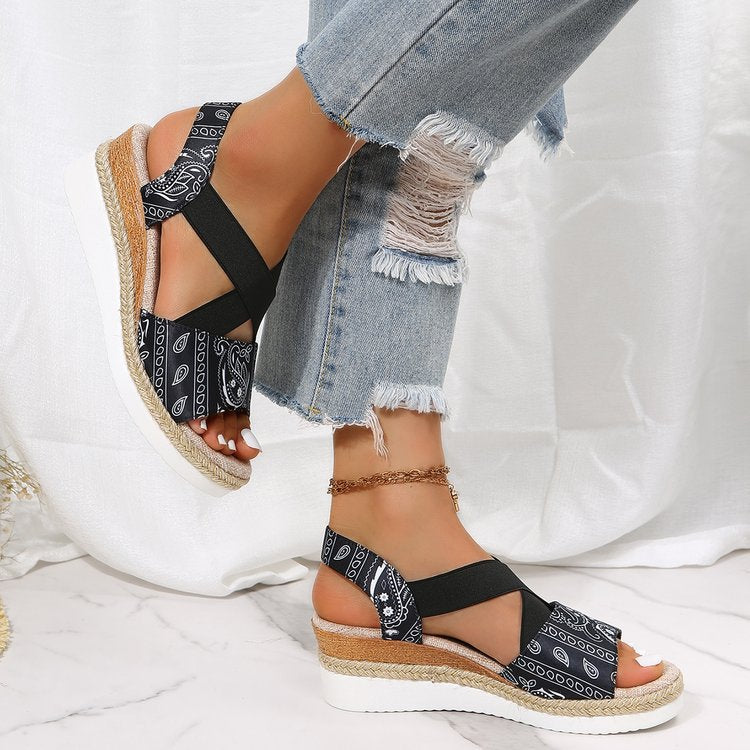 Schwarze Wedges mit Schlangenmuster – Bild 4 | LuxeStyle