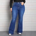 Schlagjeans mit mittelhohem Bund – Bild 1 | LuxeStyle