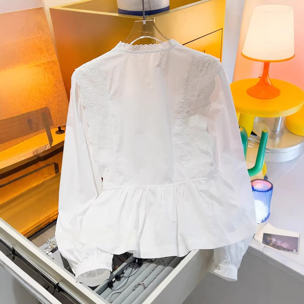 Damen Langarm-Shirt mit Spitze – Bild 2 | LuxeStyle