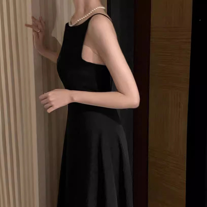 Damen Langarmlos Kleid Einzelseiten