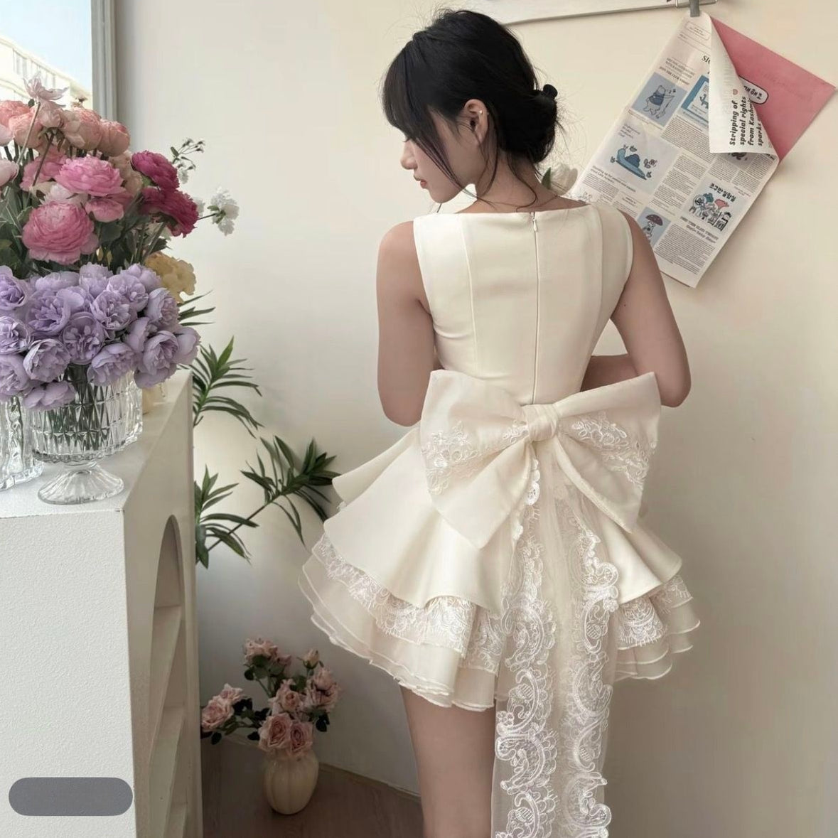 Ärmelloses Kleid mit Puffärmeln – Bild 5 | LuxeStyle
