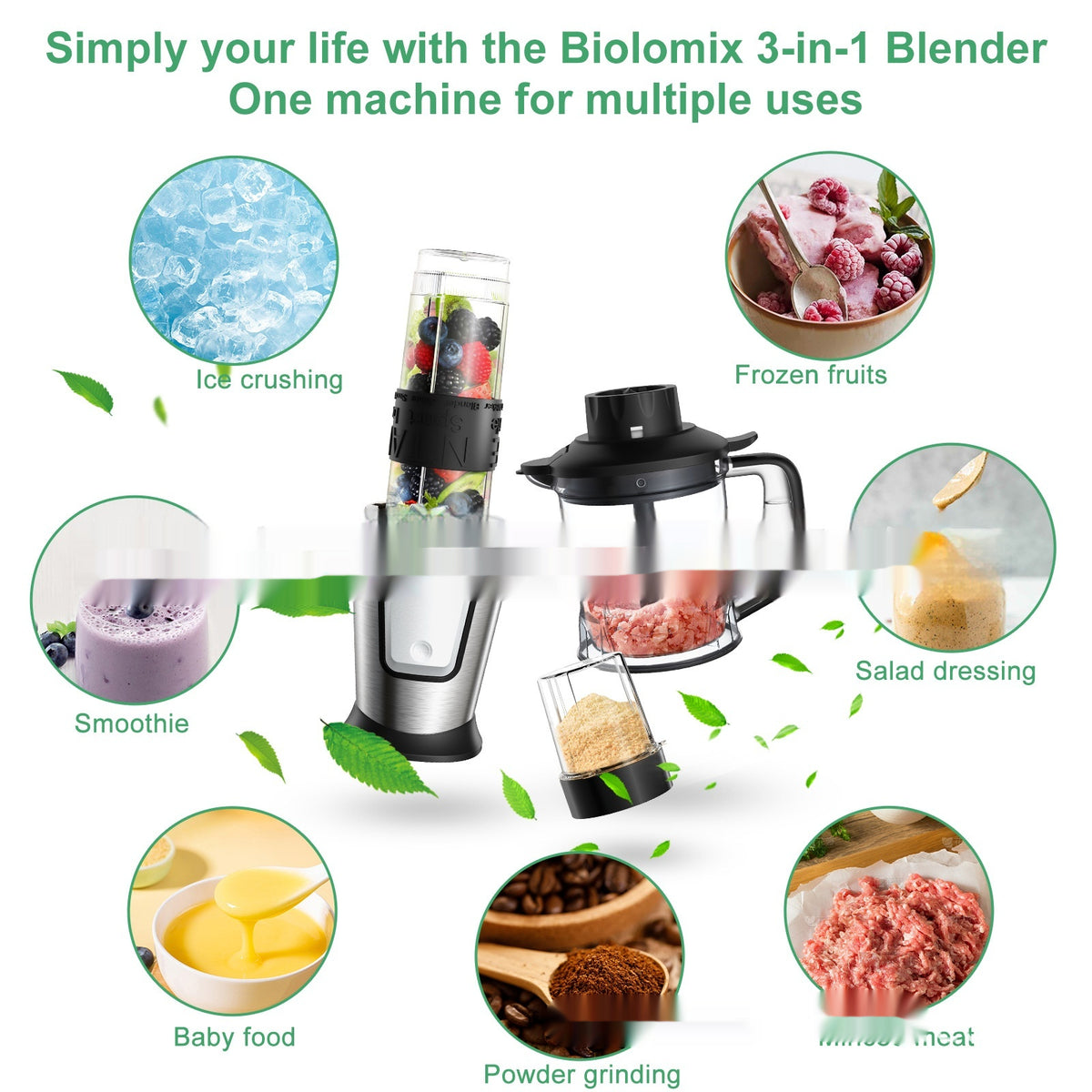 Multifunktionaler Mixer, Entsafter & Grinder – Bild 3 | LuxeStyle