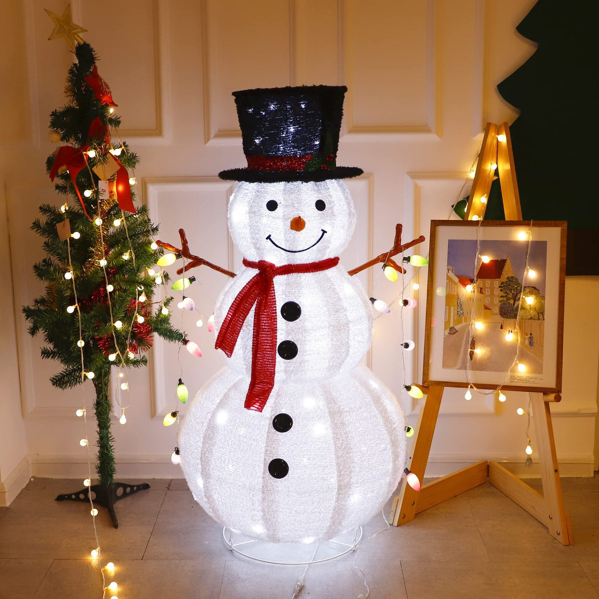 Faltbare Schneemann-Lichterkette 1,2 m – Bild 3 | LuxeStyle