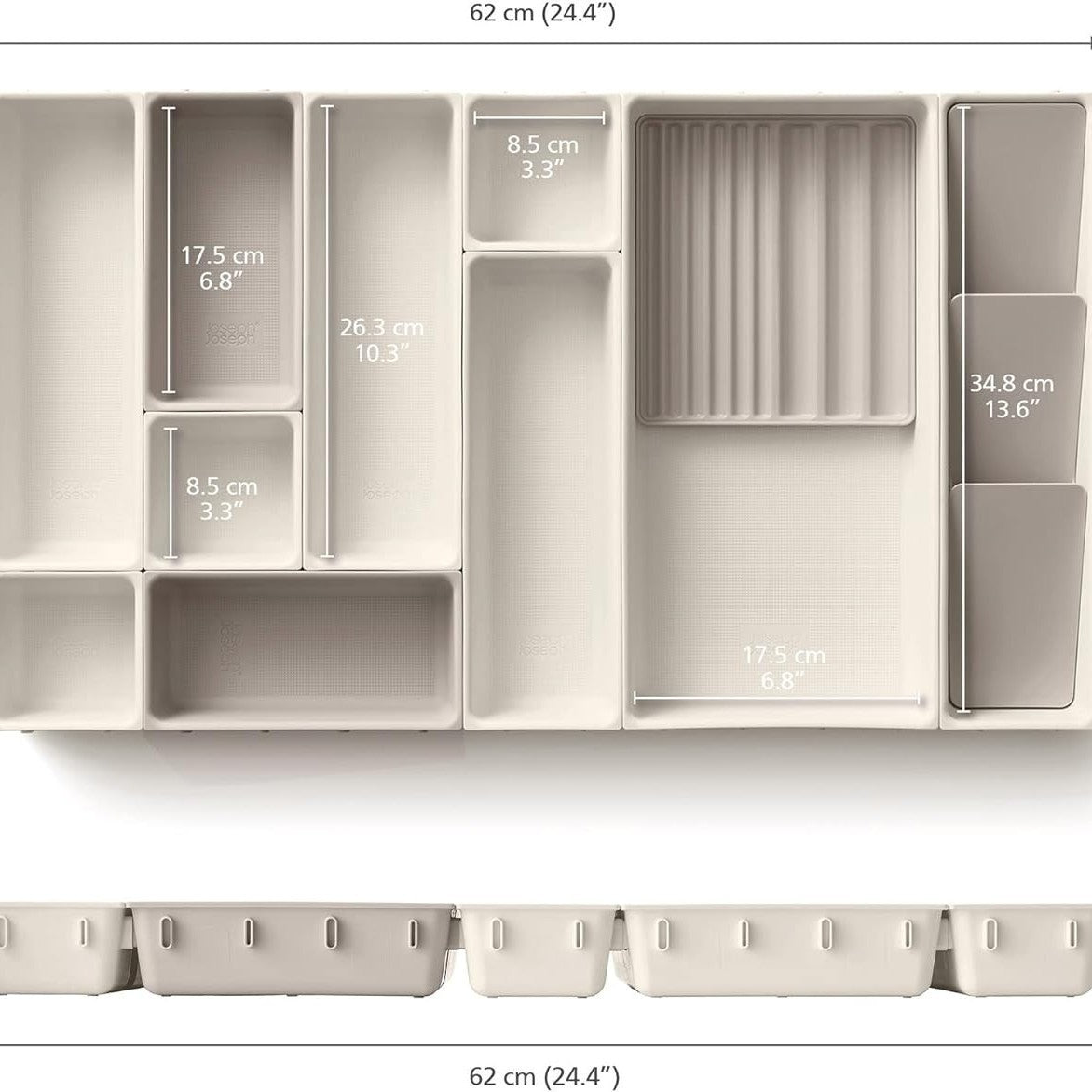 Schubladen-Organizer aus Kunststoff – 6+1 Fächer – Bild 6 | LuxeStyle