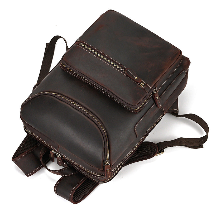 Lederrucksack Vintage Herren Rindsleder