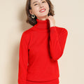 Rollkragenpullover aus Strick-Wollmix