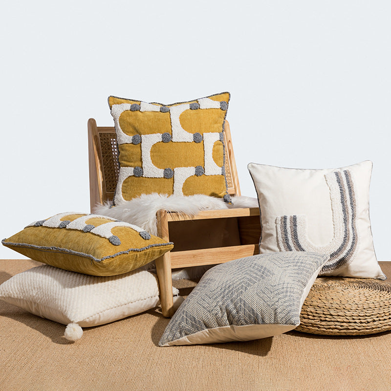Samt-Kissenbezug mit Schlaufenmuster – Bild 7 | LuxeStyle