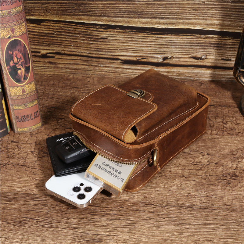 Sportliche Leder-Bauchtasche für Herren – Bild 3 | LuxeStyle