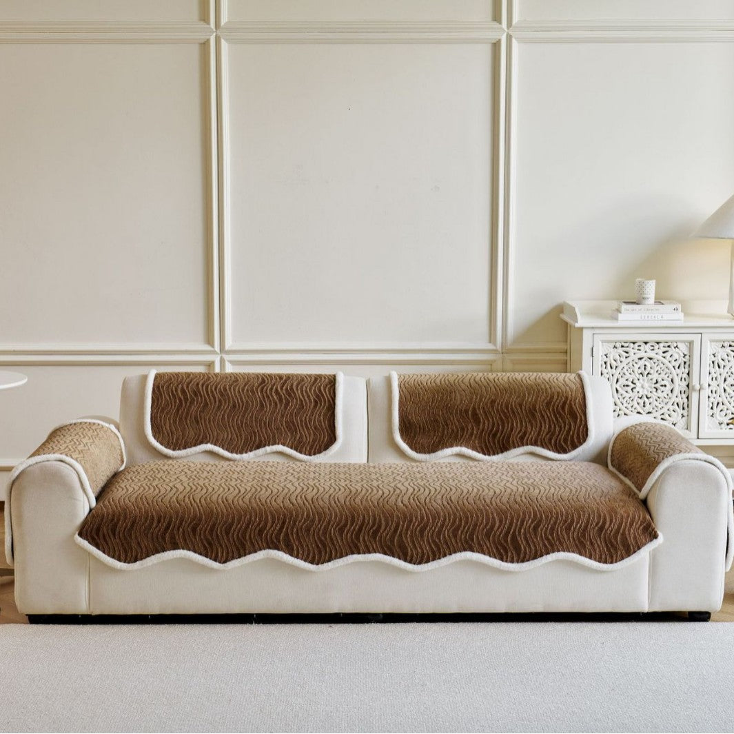 Chenille Sofakissenbezug – Streifen, 70–240 cm – Bild 5 | LuxeStyle