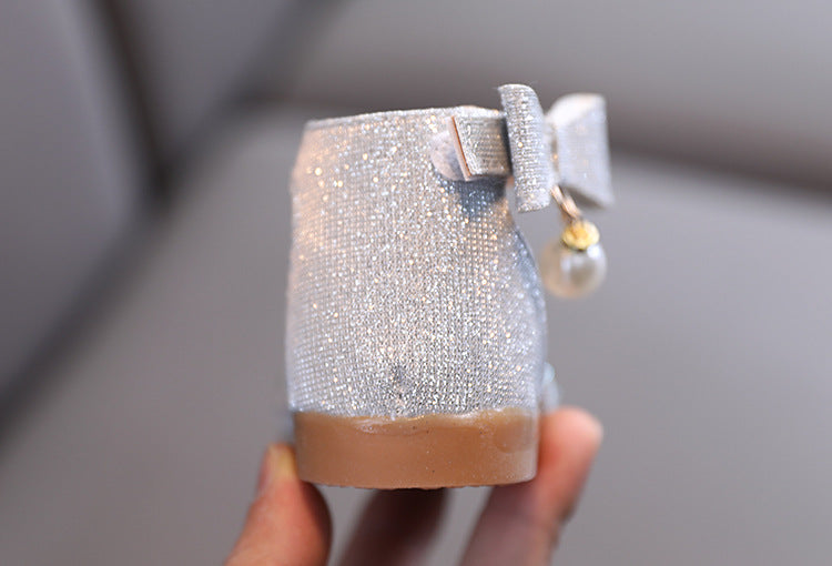 Kinder Lederschuhe mit Perlen und Strass – Bild 4 | LuxeStyle