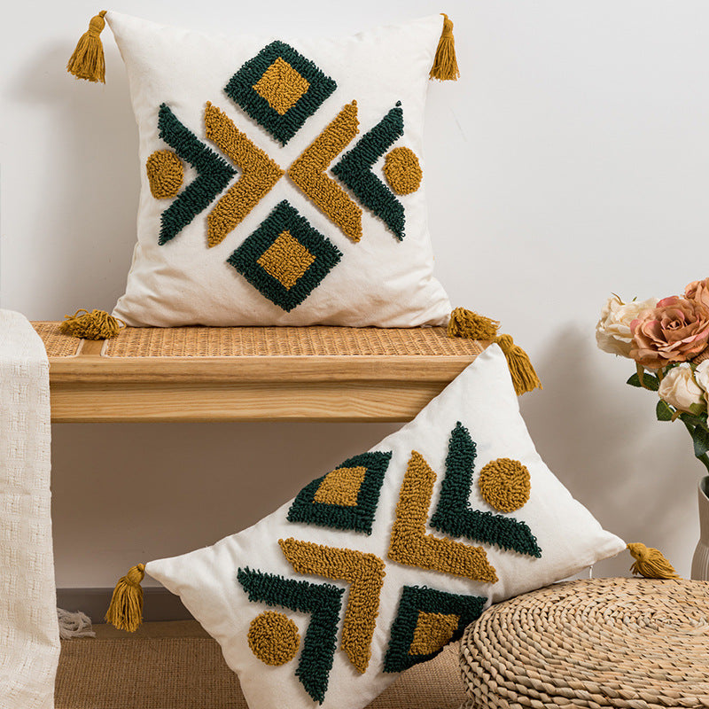 Boho-Kissenbezug mit geometrischem Muster – Bild 2 | LuxeStyle