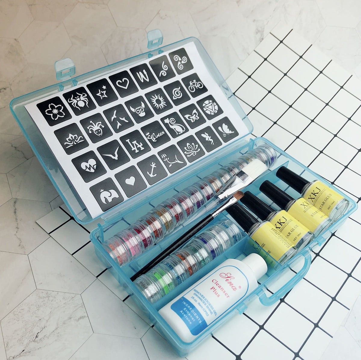 Glitzer-Tattoo-Set – Bild 3 | LuxeStyle