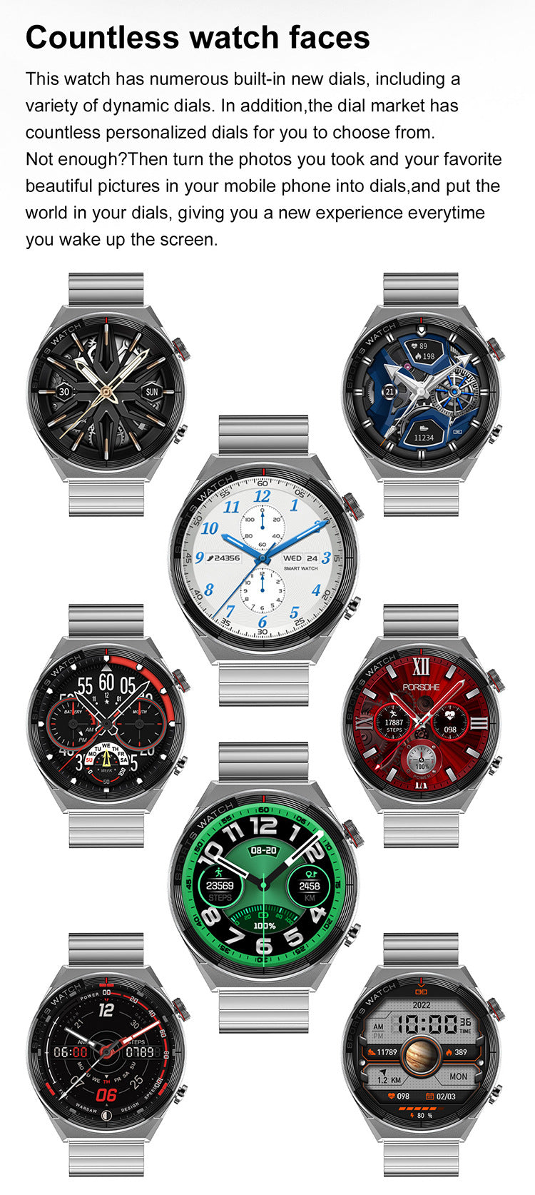 Smartwatch mit Bluetooth-Anruf und Musikwiedergabe – Bild 13 | LuxeStyle