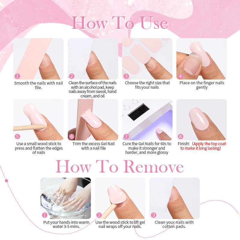 Semi-curing French Gel-Nagelsticker – Bild 5 | LuxeStyle