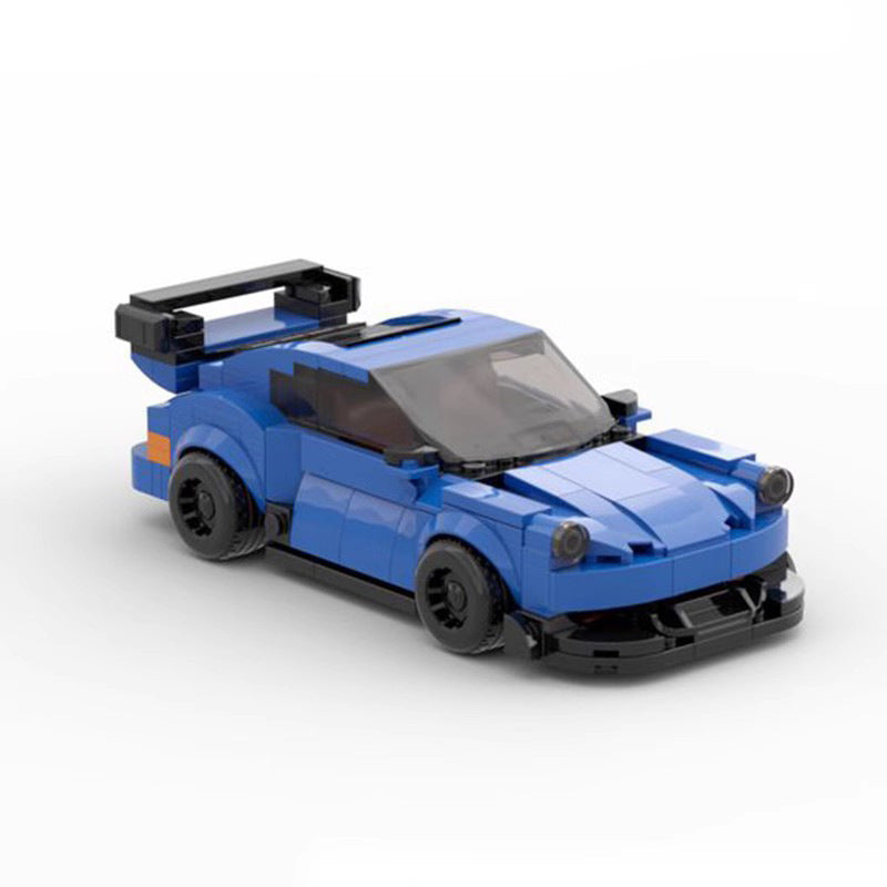 Baustein-Modell Sportwagen Widebody, Blau – Bild 3 | LuxeStyle