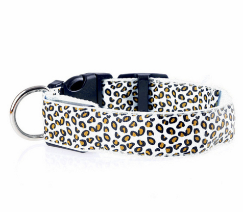 LED-Halsband für Hunde – Leopard-Muster