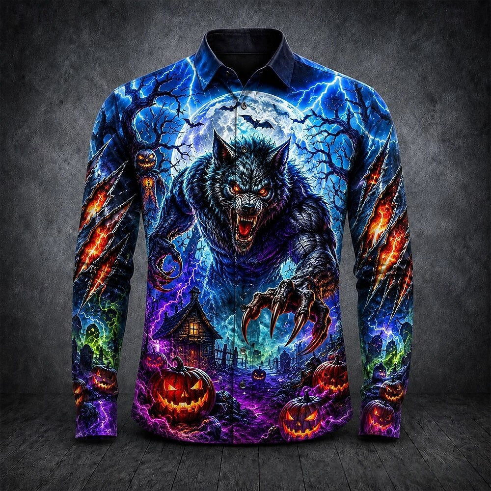 Halloween 3D Digitaldruck Langarmshirt – Bild 3 | LuxeStyle