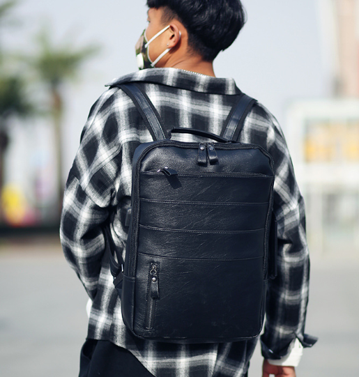 Business Laptop-Rucksack aus PU-Leder – Bild 14 | LuxeStyle