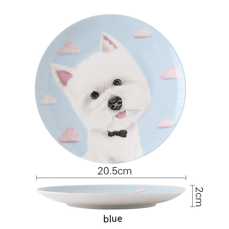 Western Highland Porzellanplatte 8" – Cartoon-Design – Bild 10 | LuxeStyle