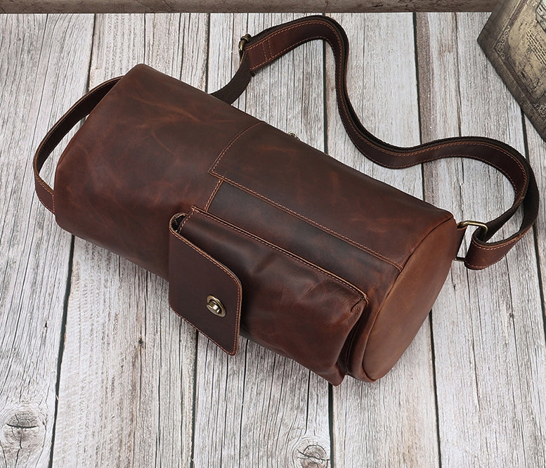 Vintage Umhängetasche aus Crazy Horse Leder