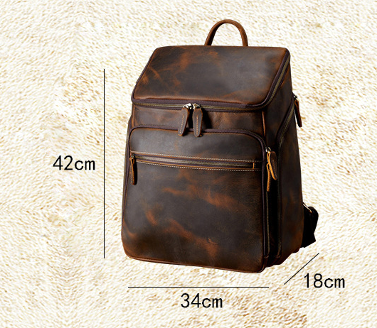 Vintage Rucksack aus Rindsleder