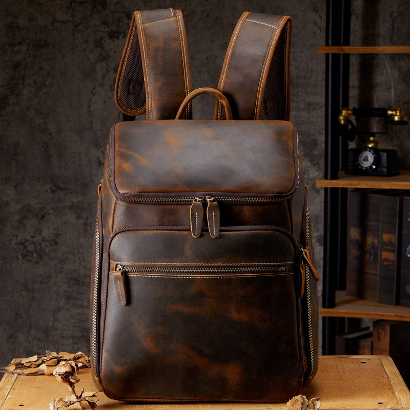 Vintage Rucksack aus Rindsleder